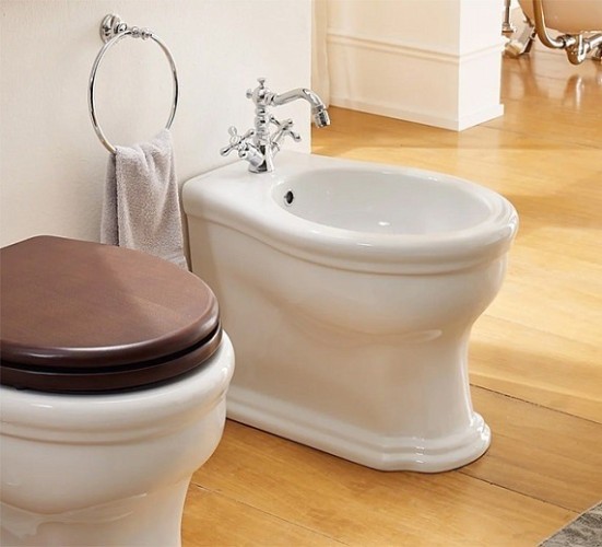 Биде Scarabeo Castellana напольное с одним отверстием цвет белый 5307