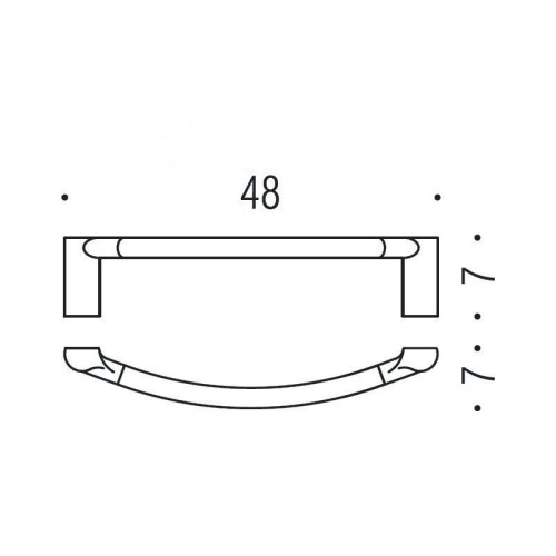 Полотенцедержатель COLOMBO DESIGN LUNA B0109 широкий 48 см