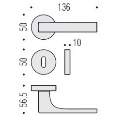 Дверная ручка Colombo ROBOCINQUE ID61RSB черный матовый