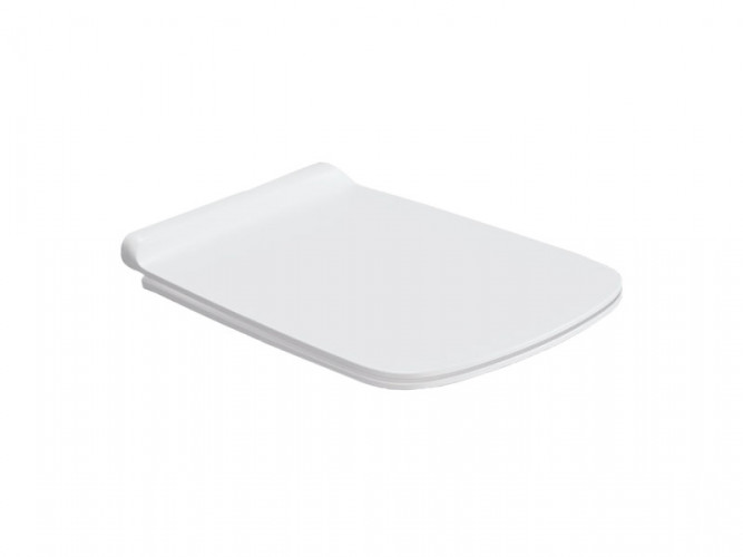 Сиденье с крышкой SIMAS BADEN BADEN быстросъемное цвет белый петли хром BB003