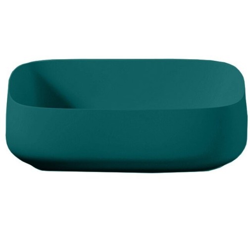 Раковина Artceram Cognac Quadro накладная без отверстий  цвет green foresta COL009 43 00