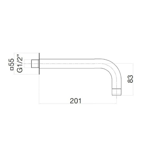 Излив Webert Sax Evolution SE0371740, белый
