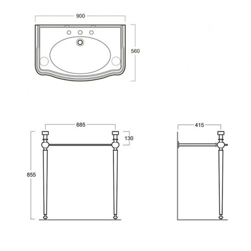 Консоль SIMAS ARCADE напольная цвет хром ARCG1