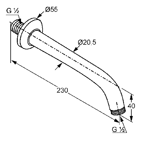 Душевой кронштейн KLUDI FRESHLINE 6235405-00