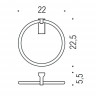Полотенцедержатель COLOMBO DESIGN LUNA B0111 кольцо