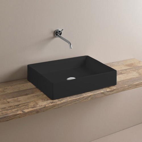 Раковина Artceram Scalino накладная без отверстий цвет черный матовый SCL002 17 00