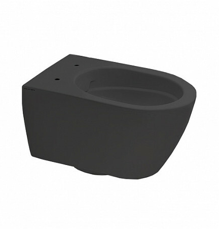 Комплект унитаз Scarabeo MOON подвесной безободковый с сиденьем с микролифтом и с крепежом цвет черный матовый 5520/CL 49 5530/B 49 10050/A