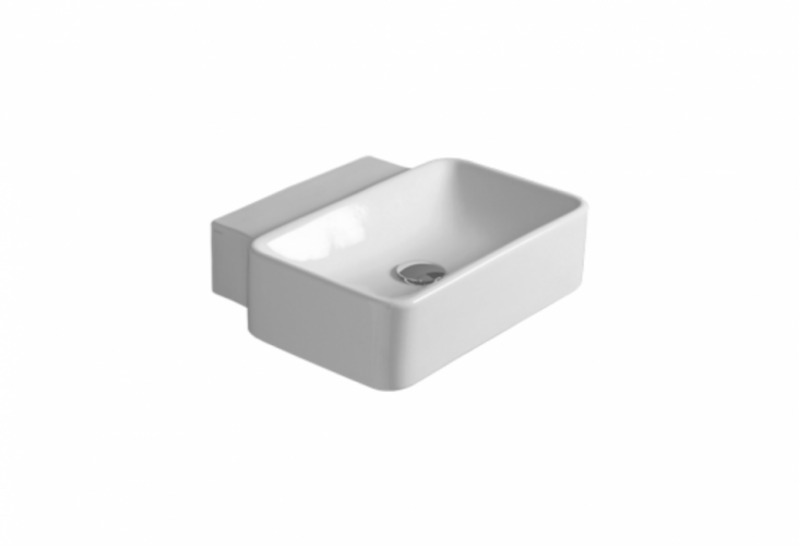 Раковина SIMAS FLOW подвесная с одним намеченным отверстием цвет белый FL16