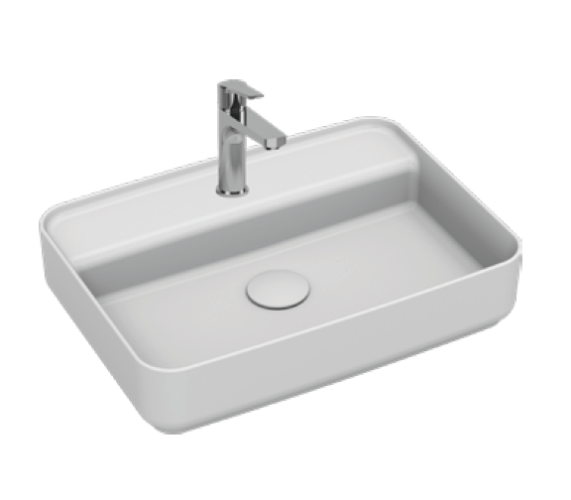 Раковина накладная ISVEA Infinity 55 прямоугольная 55см, с отверстием под смеситель цвет белый