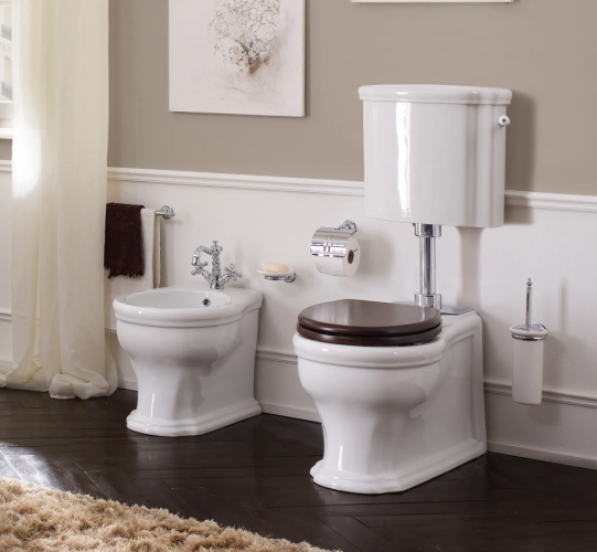 Унитаз Scarabeo Castellana с бачком на высокой трубе цвет белый/хром 5308+5364CR