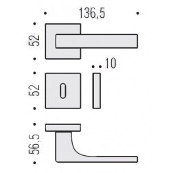 Дверная ручка Colombo ROBOCINQUE S ID71RSB графит