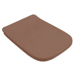 Сиденье с крышкой Artceram Slim  с плавным опусканием цвет tortora/хром ASA001 40 71
