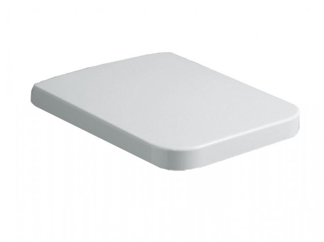 Сиденье с крышкой SIMAS FLOW с микролифтом цвет белый петли хром FL28