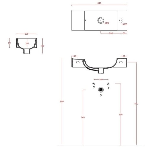 Раковина Artceram Washbasins  подвесная с одним отверстием перелив белый LML002 01 00