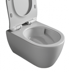 Унитаз Scarabeo GLAM BICOLORS подвесной безободковый цвет белый матовый чаша внутри глянцевая 5201/TW B41