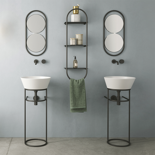 Металлическая структура SIMAS WAVE напольная цвет черный матовый WASA01