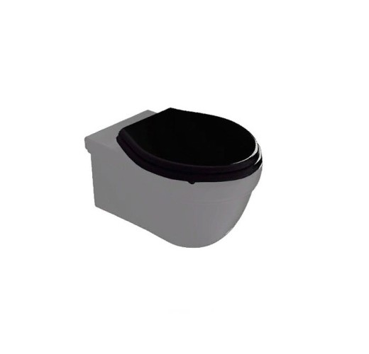 Сиденье с крышкой GALASSIA ETHOS 8495NEOR петли золото цвет черный глянцевый