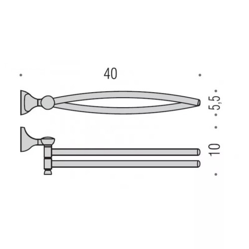Полотенцедержатель COLOMBO DESIGN MELO B1212 двойной