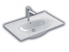 Раковина HATRIA LE FIABE Y1AB01 подвесная или накладная с одним отверстием с переливом цвет белый