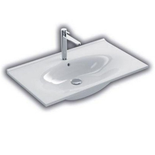 Раковина HATRIA LE FIABE Y1AB01 подвесная или накладная с одним отверстием с переливом цвет белый
