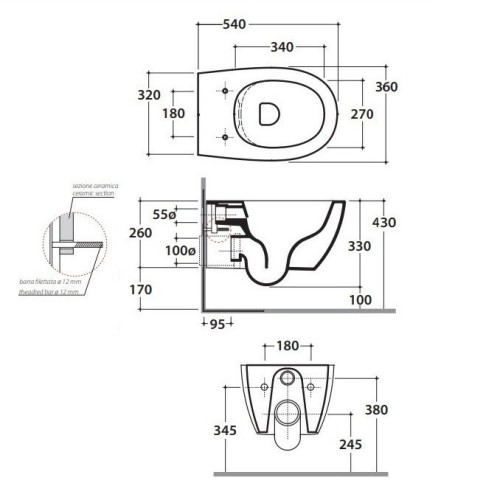 Унитаз GLOBO 4ALL подвесной безободковый цвет белый матовый MDS03BO