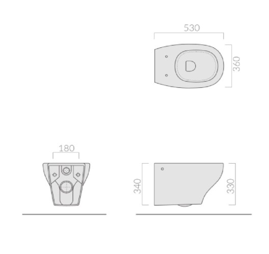 Унитаз GALASSIA EDEN 7212 подвесной безободковый цвет белый глянцевый