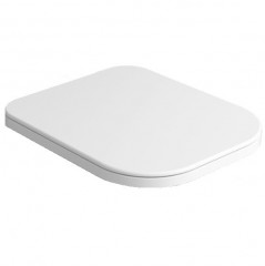 Сиденье с крышкой SIMAS HENGES с микролифтом быстросъемное цвет белый петли хром HE004