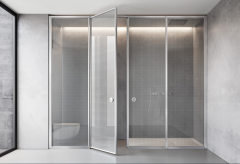 Комбинированное ограждение  VISMARAVETRO Suite  SCN 102- SX + SCN 102-DX  c использованием 5 основных панелей  