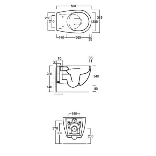 Унитаз SIMAS VIGNONI подвесной безободковый цвет черный VI18/F85.NE