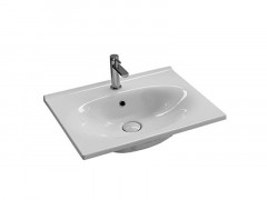 Раковина HATRIA LE FIABE Y1BR01 подвесная или на тумбу с одним отверстием с переливом цвет белый