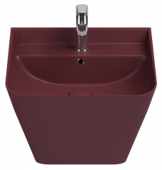 Раковина ISVEA Sott&#039;Aqua подвесная ШГВ 500*420*515 отверстия для смесителя 1 цвет бордовый матовый