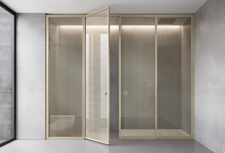 Комбинированное ограждение VISMARAVETRO Suite SCH 201- SX + SCH 201-DX c использованием 5 основных панеле й 1