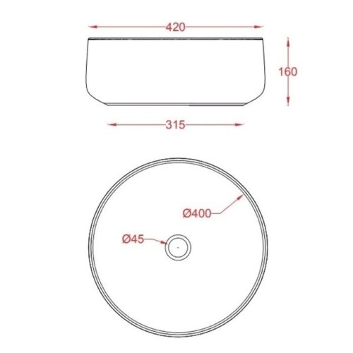 Раковина Artceram Cognac Quadro накладная без отверстий цвет Nero Roma COL001 20 00
