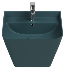 Раковина ISVEA Sott&#039;Aqua подвесная ШГВ 500*420*515 отверстия для смесителя 1 цвет изумрудный матовый