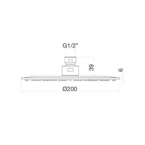 Верхний душ Webert AC1024980BRASS, розовое золото