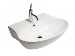 Раковина HATRIA NIDO Y0QX01 подвесная с одним отверстием с переливом цвет белый