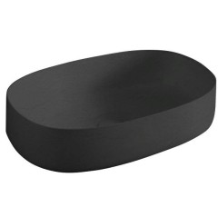 Раковина Artceram Cognac Quadro накладная без отверстий  цвет Nero Roma COL003 20 00