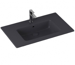 Раковина ISVEA SistemaT накладная ШГВ 810*465*140 отверстия для смесителя 1 цвет антрацит матовый
