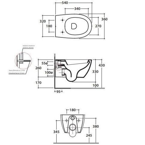 Унитаз GLOBO 4ALL подвесной цвет белый MDS02BI