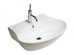 Раковина HATRIA NIDO Y0R401 подвесная с одним отверстием с переливом цвет белый