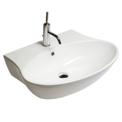 Раковина HATRIA NIDO Y0R401 подвесная с одним отверстием с переливом цвет белый