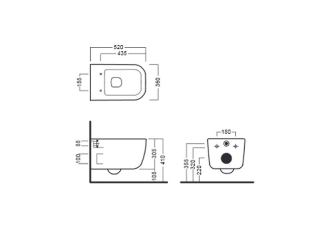 Унитаз HATRIA BIANCA Y1X401 подвесной цвет белый