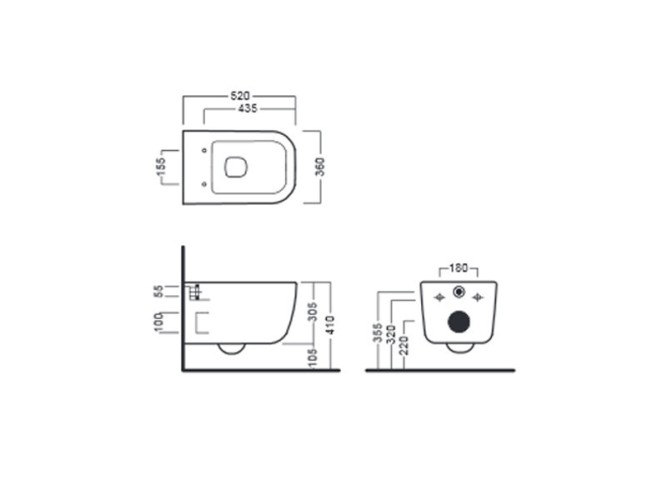 Унитаз HATRIA BIANCA Y1X401 подвесной цвет белый
