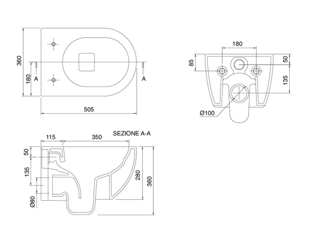 Унитаз Scarabeo GLAM подвесной безободковый цвет черный матовый с антибактериальным и грязеотталкивающим покрытием BIOKER 5201/TW 49 BK