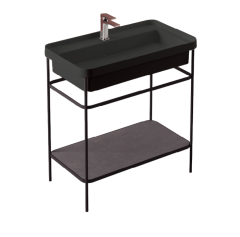 Консоль Artceram Fuori Scala для прямоугольной раковины 800 мм цвет матовый черный ACA057 17