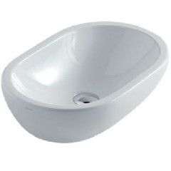 Раковина GALASSIA M2 5233 накладная без отверстий с переливом цвет белый глянцевый