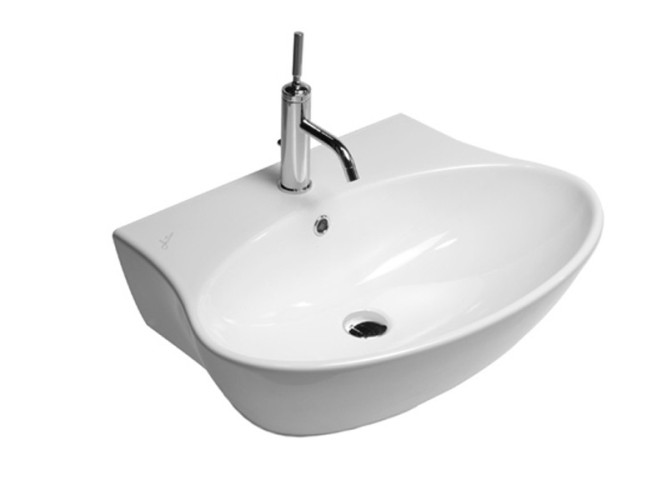 Раковина HATRIA NIDO Y0TT01 подвесная с одним отверстием с переливом цвет белый