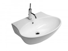 Раковина HATRIA NIDO Y0TT01 подвесная с одним отверстием с переливом цвет белый