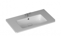 Раковина ISVEA SistemaT накладная ШГВ 810*465*140 отверстия для смесителя 1 цвет белый матовый