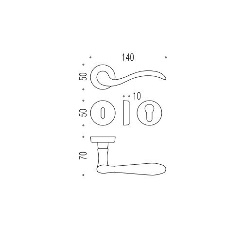 Дверная ручка Colombo HEIDI CD31R бронза